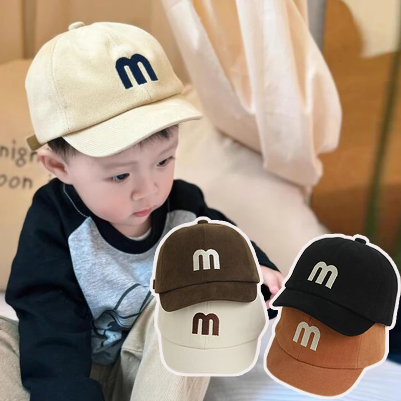 New Letter Baby Baseball Cap Summer Outdoor Baby Boys Girls Sun Hat Adjustable Infant Toddler Sunshade Duck Tongue Caps