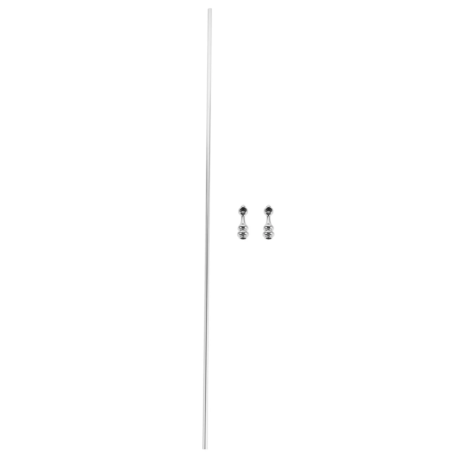 1Set Glass Hardware Railings Metal Shelf Rail 16 Inch Silver Protective Guard Rail for Wine Cabinet Bar Floating Shelf Display