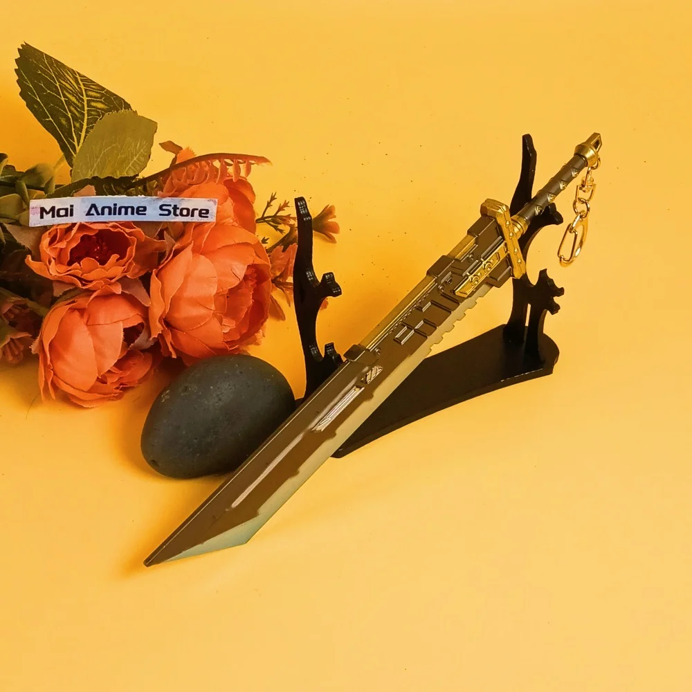 8.6인치 메탈 파이널 판타지 카타나 진짜 일본 카타나 블레이드 듀란달 검 오리지널 사무라이 애니메이션 닌자 나이프 무딘 장난감 선물