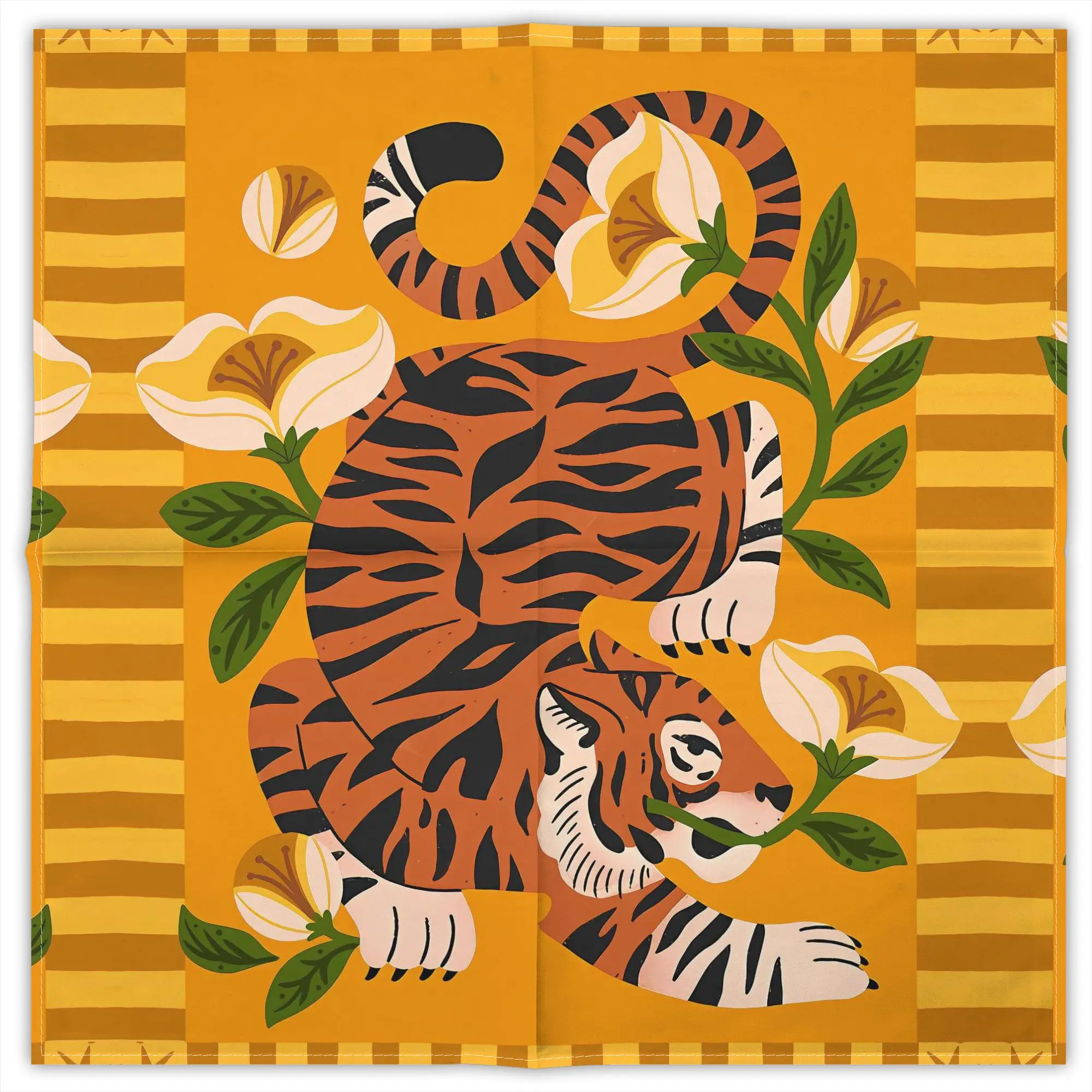 lenco-quadrado-decorativo-de-poliester-estampado-com-estampa-de-tigre-estilo-fofo-e-moderno-para-uso-diario