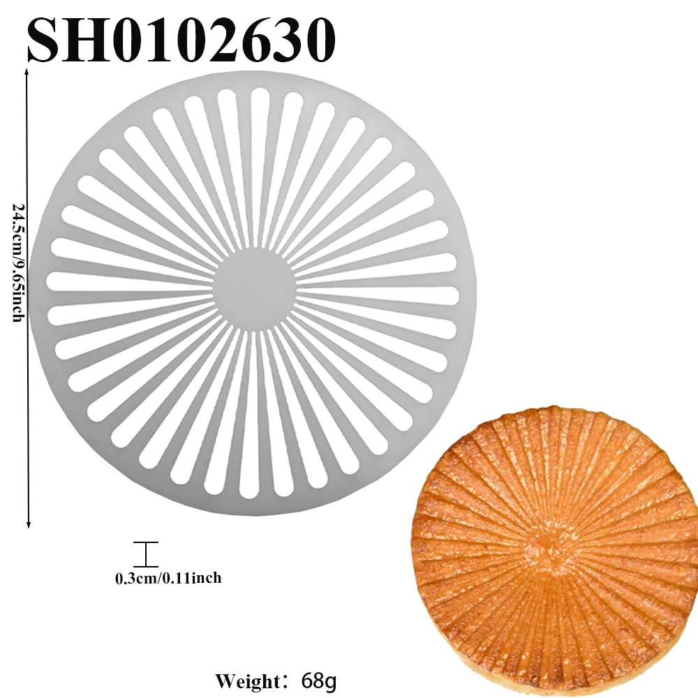 قالب طباعة نسيج الكعكة المقرمشة، قالب طباعة كعكة الملك للعام الجديد، لوازم خبز المطبخ، أدوات كعكة السيليكون #5