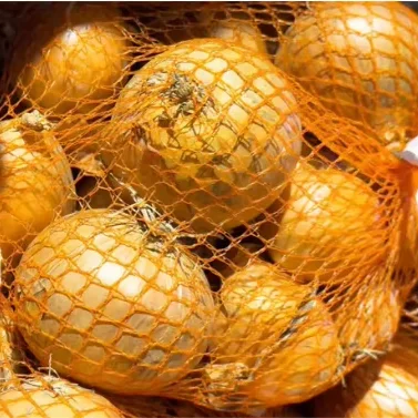 

2025China Factory Wholesale 50kg Orange Fire Wood HDPE Mesh Bag Fruit Packaging for Agriculture