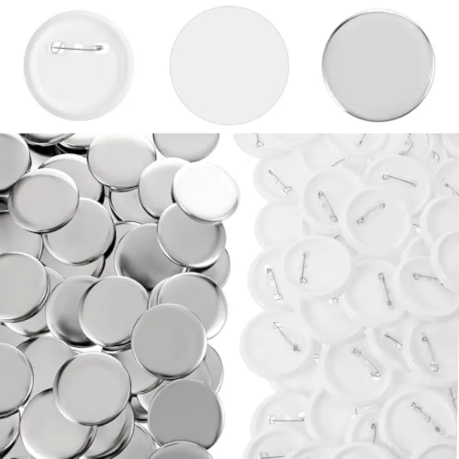 

100 комплектов 2,25-дюймовых пуговиц, 58 мм, пустые детали для бейджей для машины для изготовления пуговиц, круглые кнопки для бейджей, булавки, пресс-заправка