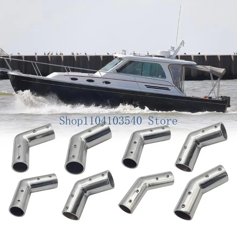 02DC Angled Stainless Metal Pipe Connector Upgrades for Yacht & Guardrail Work