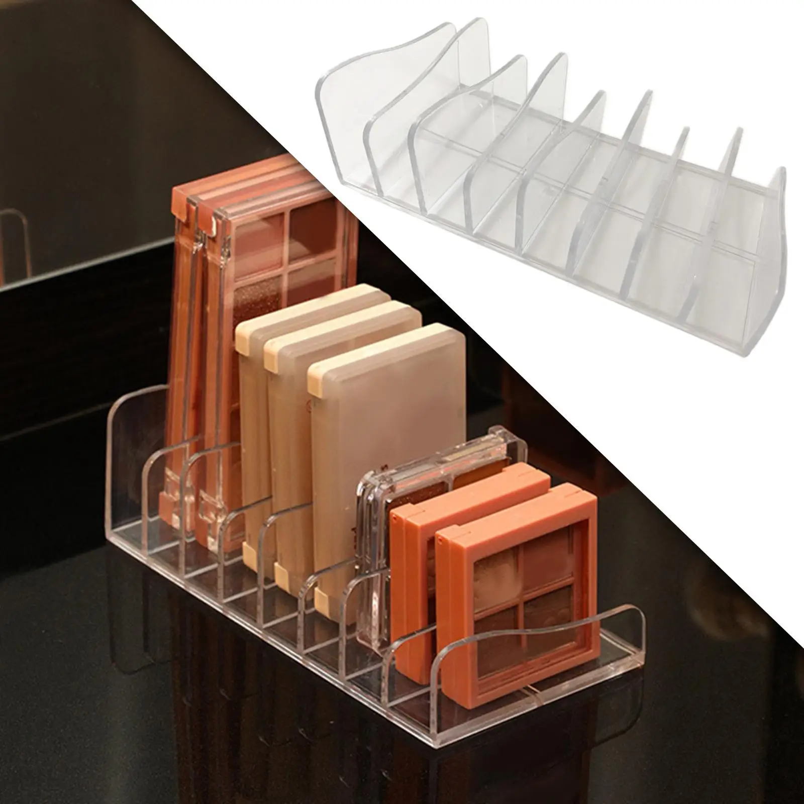 Ribs Organize Eyeshadow to Makeup for Vertical Bathroom Vanity