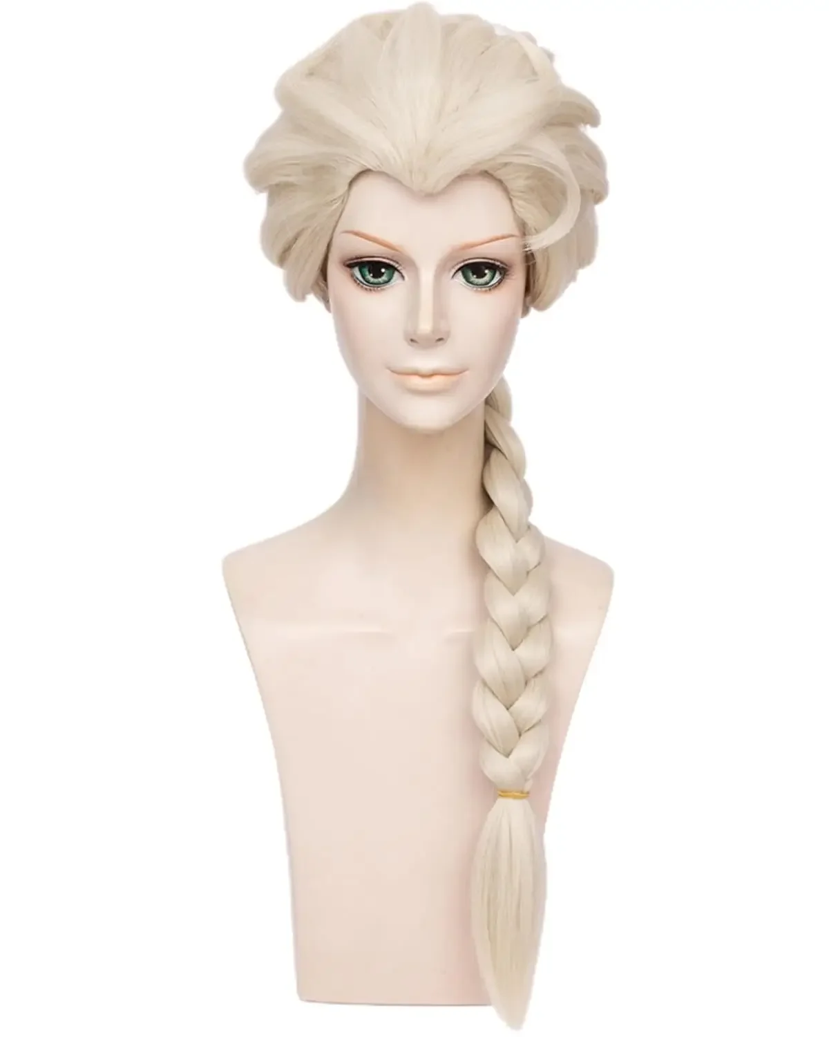 Long Blonde Braid Princess Wig 25.5'' Platinum Blonde Braided Wigs Synthetic Hair for Women Adult Halloween Costumes Party