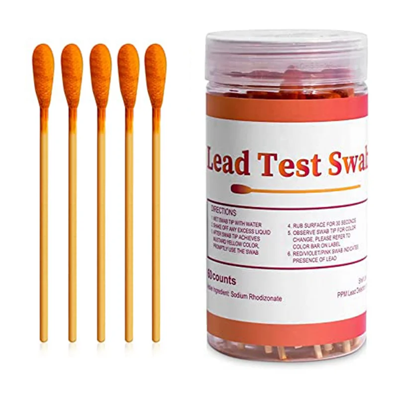 

Lead Paint Test Swabs Kit: 60 Pcs Lead Test Kit Swabs, Home Lead Test Kit, Lead Check Swabs, Lead Testing