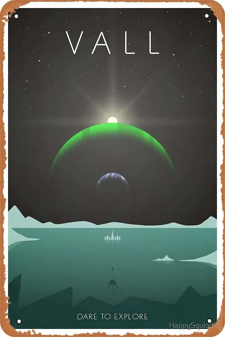 Kerbal Space Program Poster - Vall Poster Metal Sign Retro Home Decorative Vintage Tin Sign