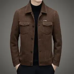 High Quality Men's Casual Coat Spring and Autumn Jacket Men 2025 New Middle-aged Dad Wear Lapel Trend All The Windproof Top