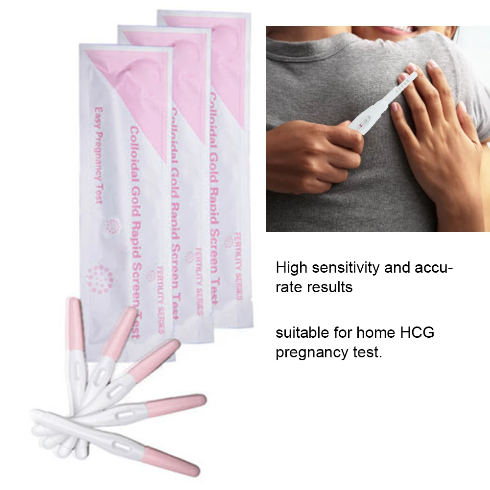 10pcs HCG Early Pregnancy Testing Stick Pen for Women self Private Urine Measuring Pregnancy Test Kit Female Pregnant Rapid Test