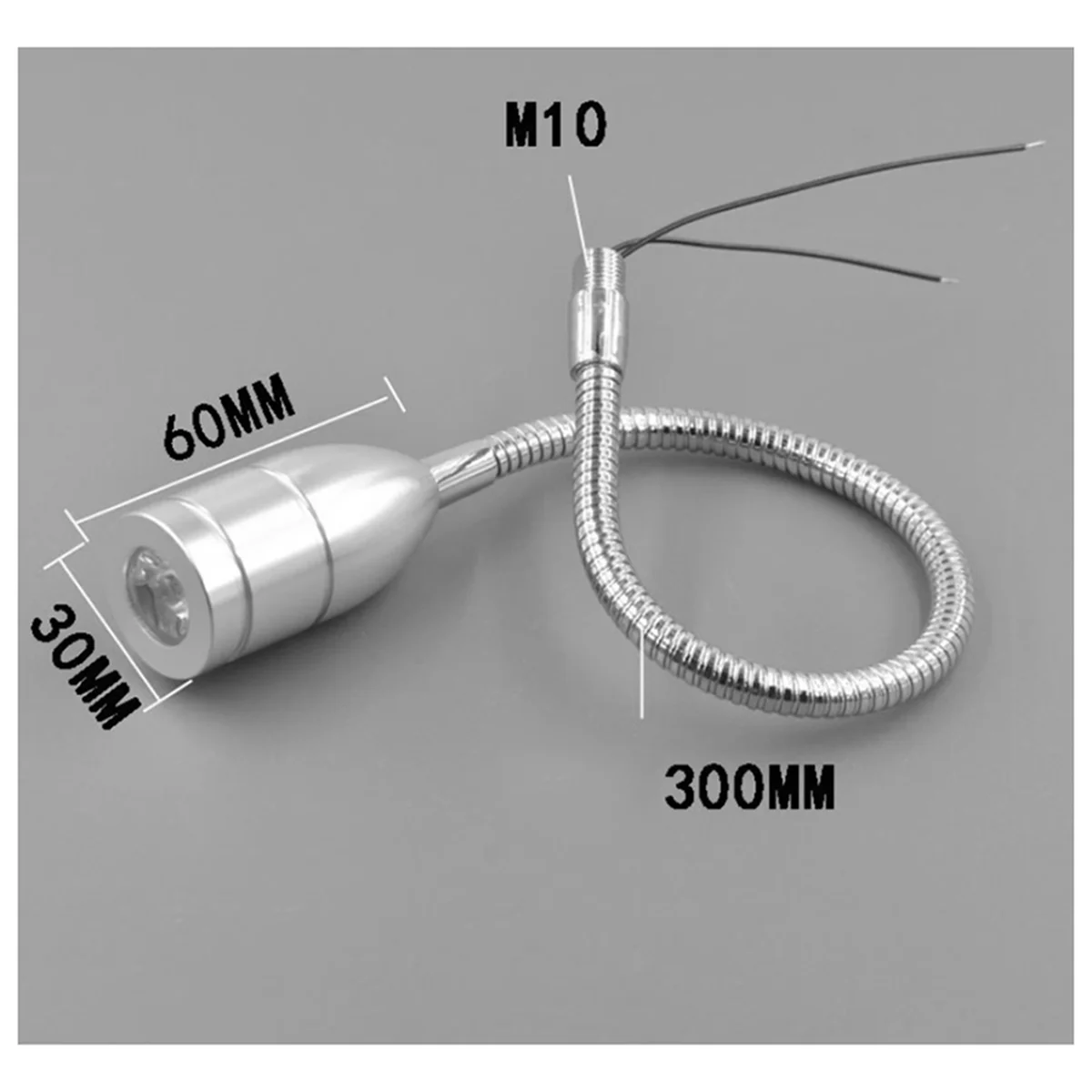 EULM 3WAC 12 В 24 В светодиодный светильник для инструментов, гибкий 30 см светодиодный рабочий светильник для мастерской, серебристый для станков с ЧПУ, сварочный аппарат