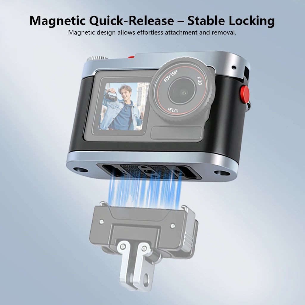 Für DJI Action 5 Pro 4 3, Schutzrahmen, Kombi-Käfig, ultraleichter Rahmen aus Aluminiumlegierung mit Schnellverschluss-Magnetadapter – Detail 25