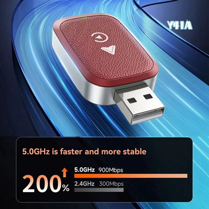 

Smart Wireless 2-In-1 Car Adapter Wireless Carplay Car Navigation Android AUTO Interconnection Conversion Box-Y41A