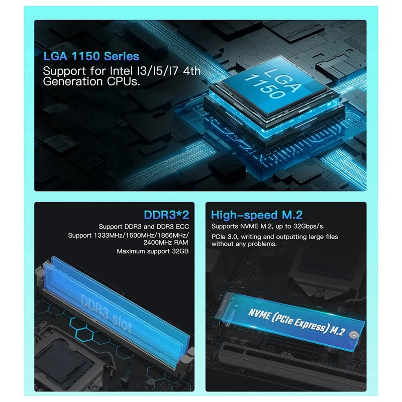 

New H97 STRONG LGA 1150 Motherboard for Intel Core I7/I5/I3 HOT SALE