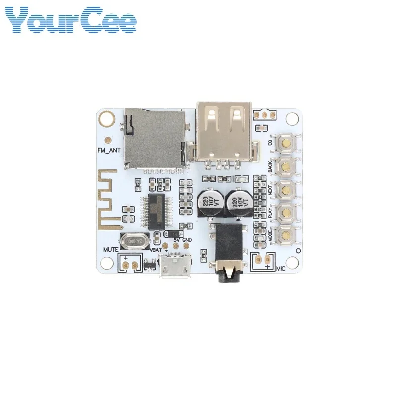 DIY-MP3 Bluetooth-Compatible Audio Receiver Module Wireless Lossless Car Speaker Amplifier Board BLE5.0 Remote Control