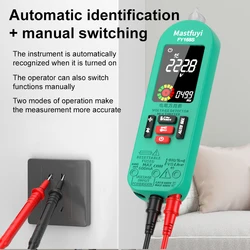 Mastfuyi intelligentes digitales Multimeter hochpräzises wiederauf lad bares Spannungs widerstands messgerät Wechselstrom/Gleichstrom-Ampere meter Elektriker test