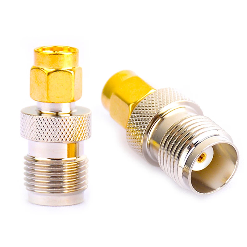 1 Stück sma Stecker an tnc Buchse HF-Adapter Kupfer vergoldet gerade Koaxial stecker – Detail 4