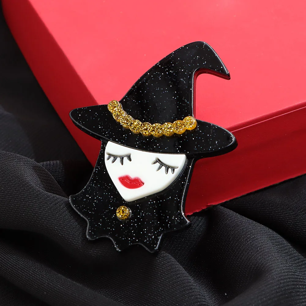 CINDY XIANG Acrylic Halloween Little Wizard Brooch New Design 2024