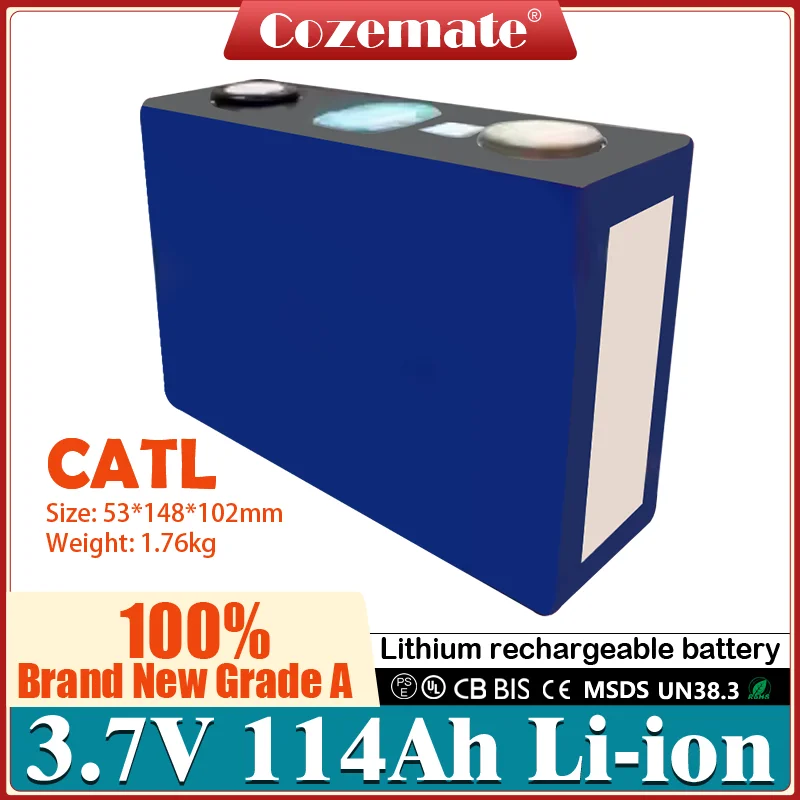 Lithium 3.7V 114Ah Li-ion Battery 114AH Cell Industrial Grade Cell for Energy Storage Systems/Electric Trucks/Industrial Robots