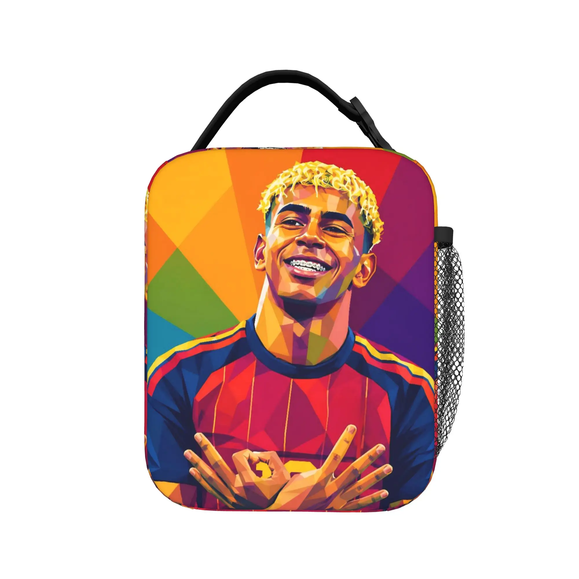 Lamine Y-Yamal Football Soccer Thermal Insulated Lunch Bag for School  Portable Food Container Bags Thermal Cooler Lunch Box