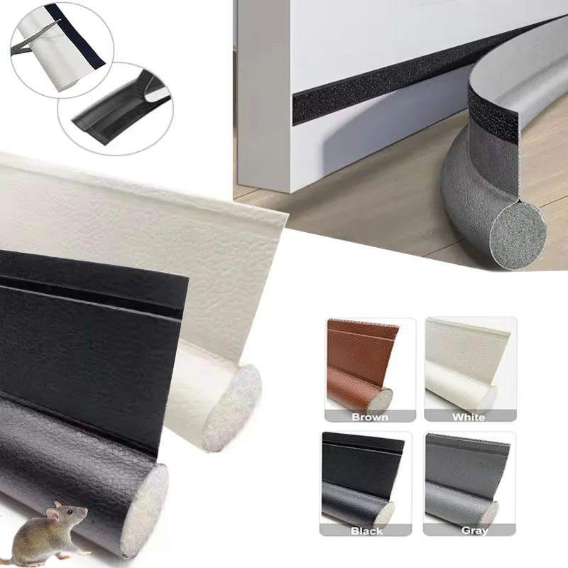 1pc Adjustable Door Bottom Seal Strip Weatherproof Draft Stopper, Thick Gaps Blocker for Insulation Cold Protection