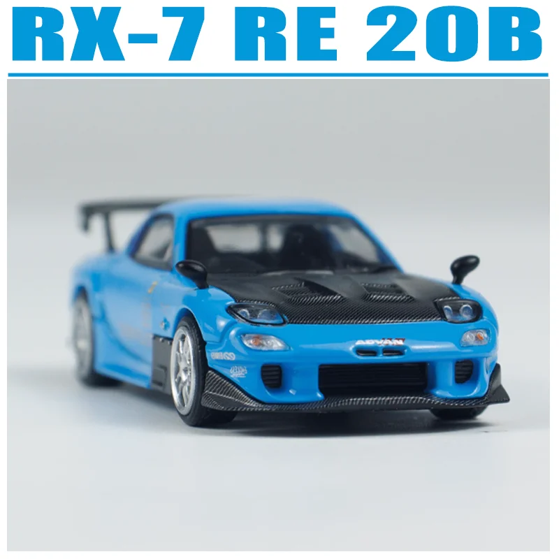MINIGT 1/64 RX-7 RE 20B Motore a tre rotori Giocattolo in lega Veicolo a motore Pressofuso in metallo Modello Regali