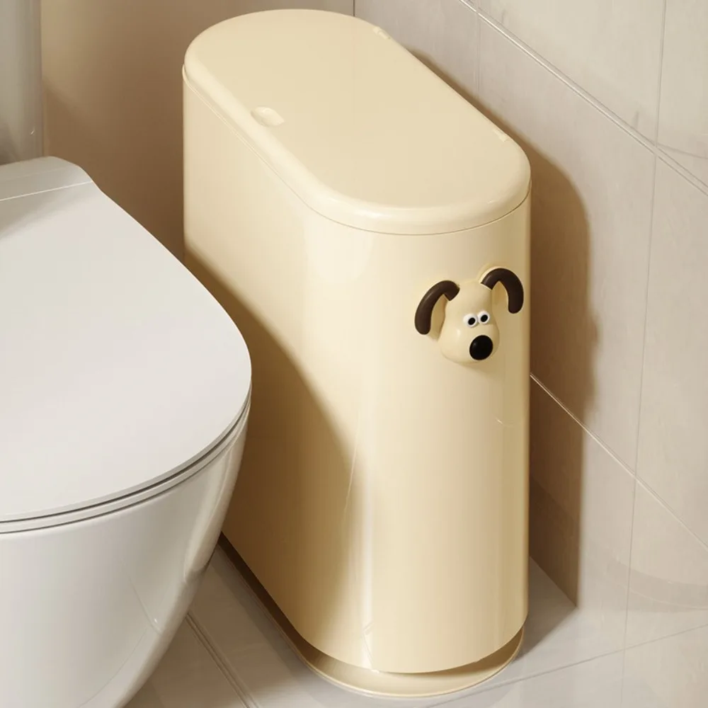 

Bathroom trash can Press type lidded Wastebasket Waterproof narrow slit trash can Toilet trash can Kitchen Dustbin Recycle bin