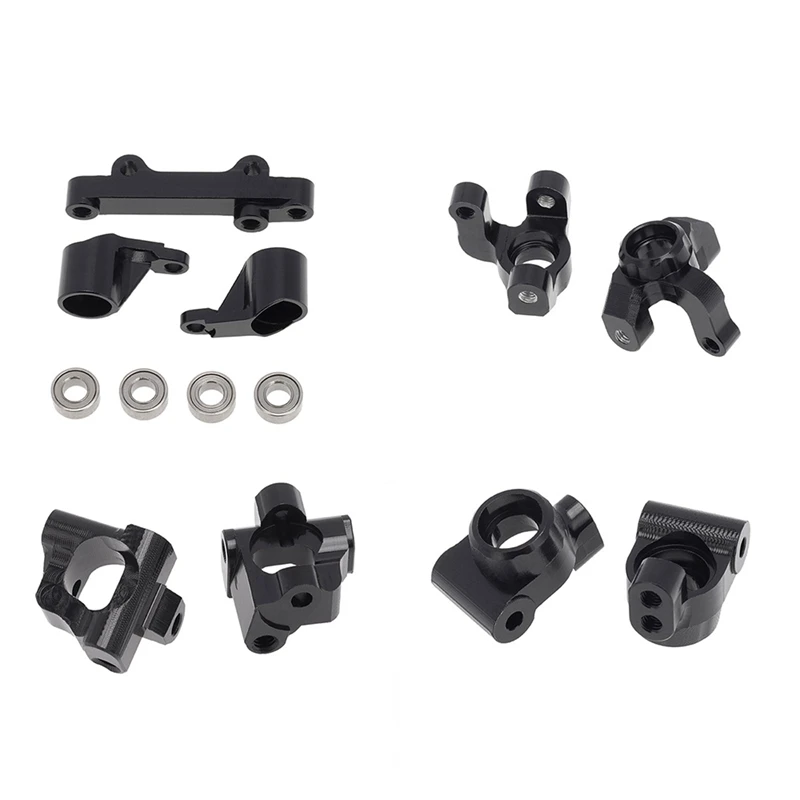 Metal Upgrade Parts Kit Steering Knuckle C-Hubs Bellcranks Set for Losi 1/18 Mini-T 2.0 2WD RC Truck Upgrade Parts,C