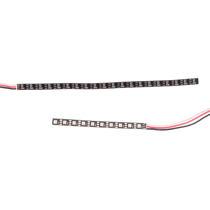 SN New WS2812 Chip 3.5mm Width 5V Flexible Strip Board Built-in 10 / 20pcs RGB LED IC 50 / 100mm Length For RC FPV Racing Drones