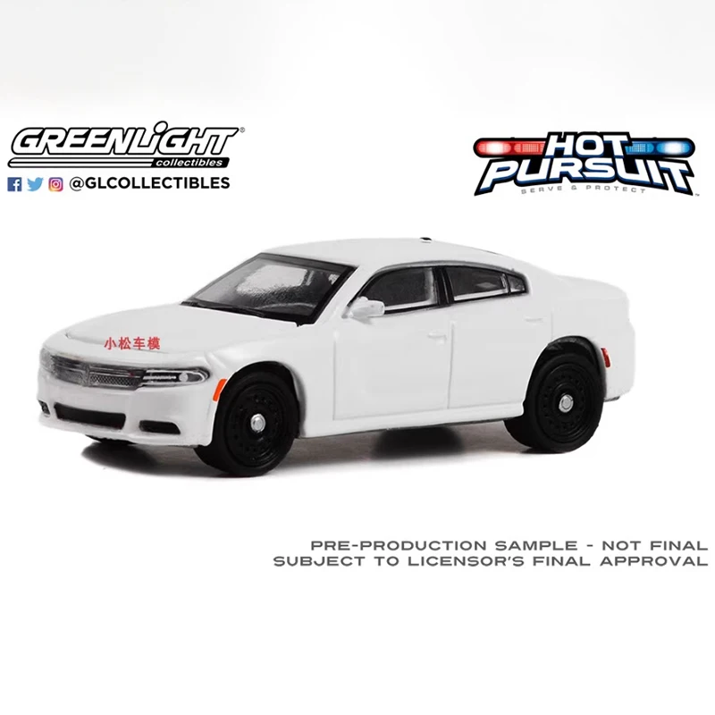 Greenlight Alloy 1:64 2022 Dodge's Charger Pursuit(No warning light version) Car Model Collection Display Ornament Toy Gift