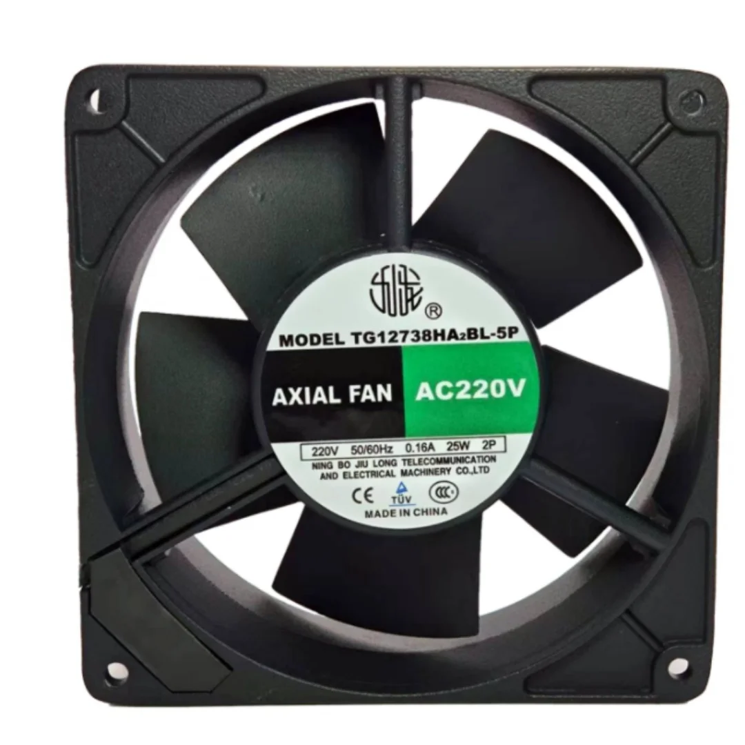

AXIAL FAN TG12738HA2BL-5P AC 220V 0.16A 127x127x38mm 2-Wire Server Cooling Fan