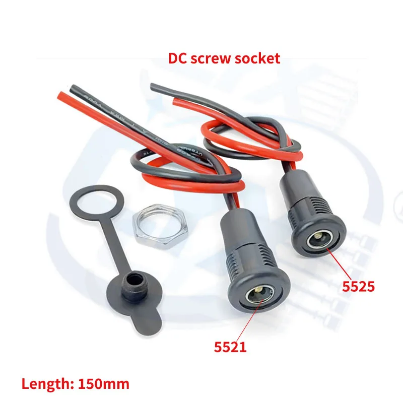 1-5 Waterproof DC5525 Power Sockets, DIY Audio Computer Installation 55 * 21 Charging Interface CCTV with Power Extension Cable