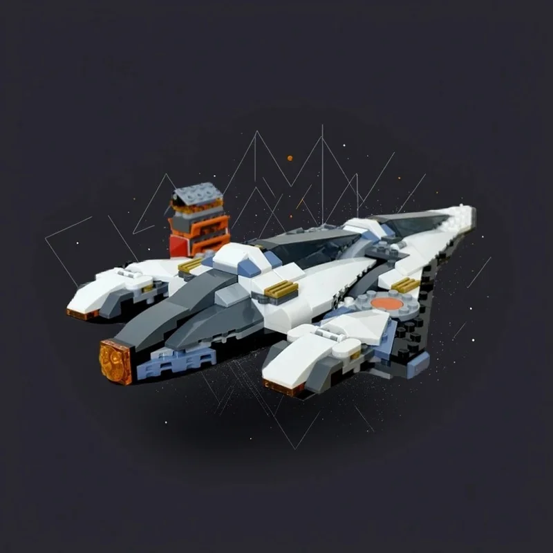 

405PCS MOC Space Battle Delta 7X Super Aethersprite Heavy Starfighter Build 2 X Interstellar Spaceship Model DIY Assembly Gift