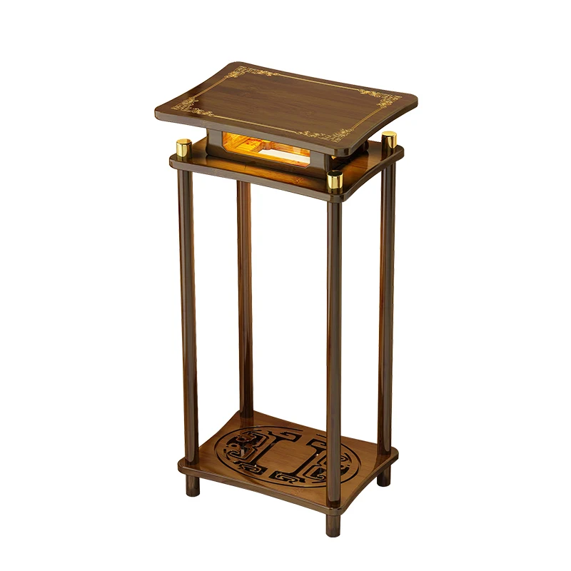 

Small tea table Multifunctional tea stand Chinese antique flower pot stand Simple side table Sofa side cabinet