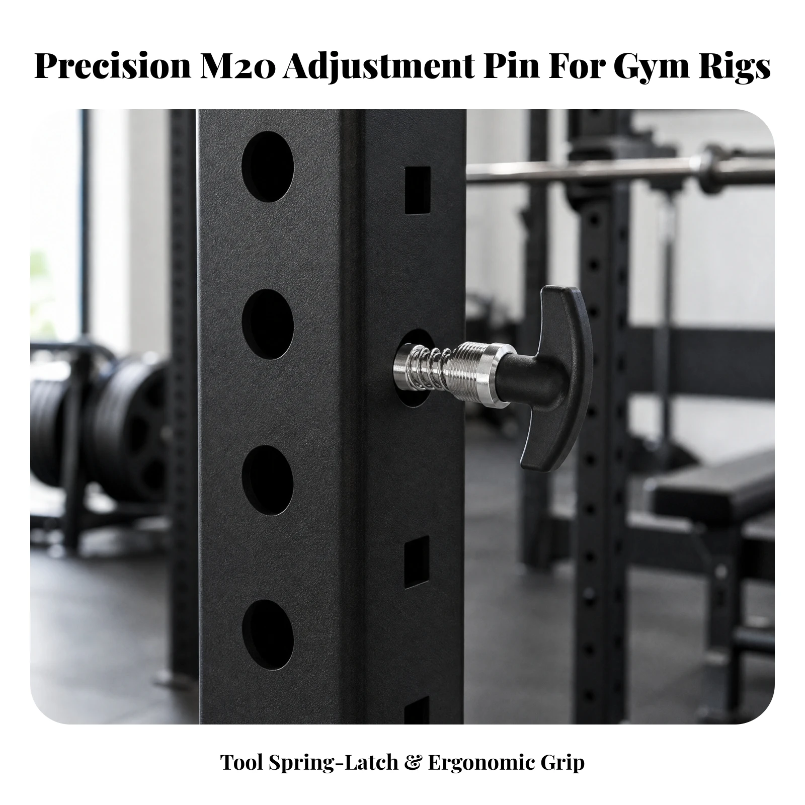 Elastic Locking Pin with T-Handle Heavy-Duty Spring Plunger with T-Handle M20 Index Plunger Sturdy Fastener Lightweight