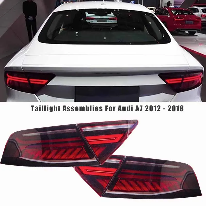 Taillight Assemblies For Audi A7 2012-2018 Modified with LED Flowing Light Turning Rear Tail Lamp Lights Auto Cars Accessories