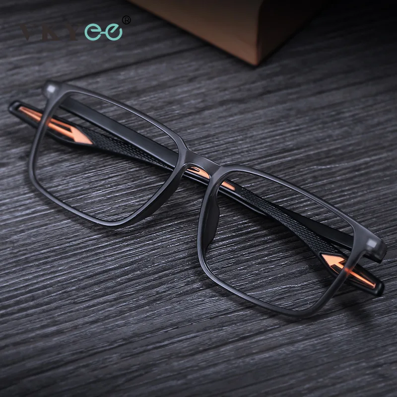 VICKY Square Ultra-light TR90 Sports Myopia Prescription Frames Men's Non-slip Anti-blue Light Reading Glasses Customized KY1117