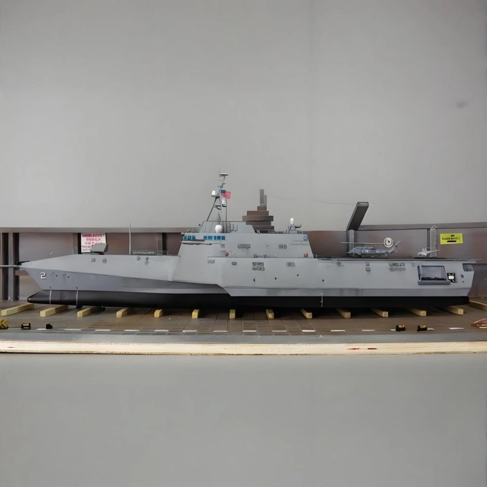 Barco de combate littoral de la Independencia de la Marina de EE. UU., modelo de barco terminado de plástico estático, colección de buques de guerra, adornos, regalo de barco, 1/350