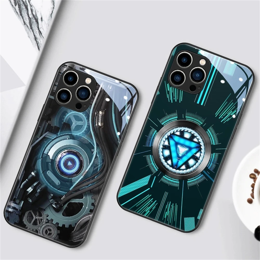 

Mechanical Structure Led Light Phone Case Call Flash For iPhone 15 14 13 12 11 Pro Max Mini X XS XR SE2020 Glitter Cover