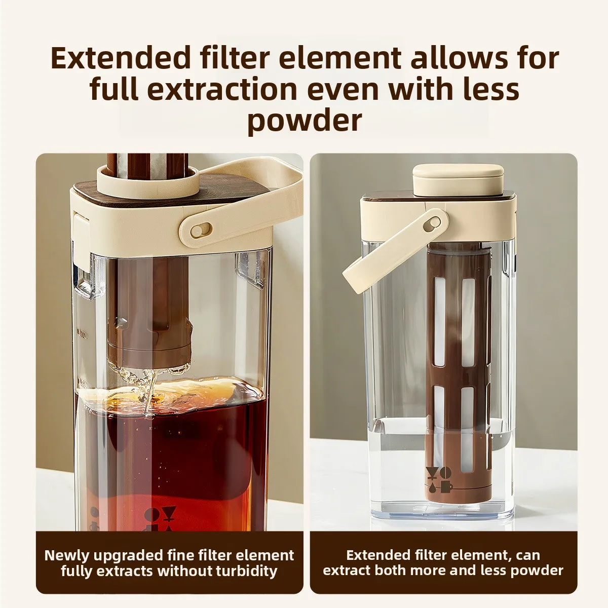 Large Capacity Coffee Cold Brew Pot Cold Brew Fruit Tea Household Kettle Beverage Food Grade Brew Cup