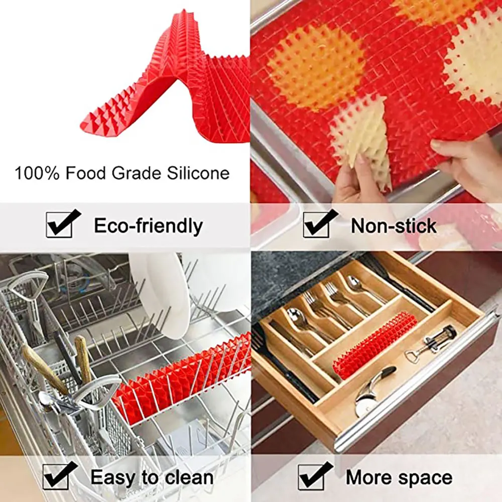 Silicone world Silicone Multifunctional BBQ Pizza Mat Microwave Oven Baking Placemat Tray Sheet Kitchen Baking Tools Bakeware