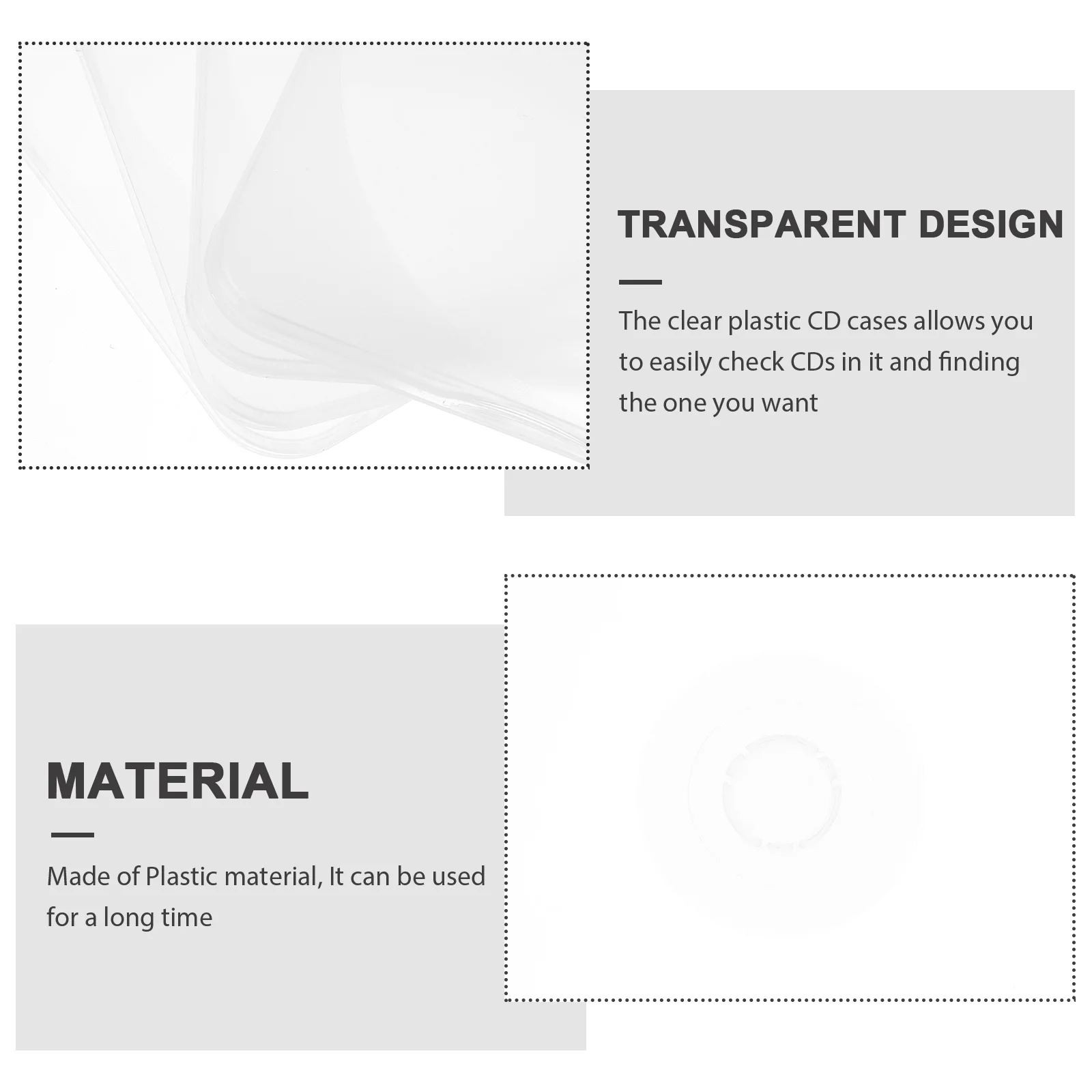 4 Pcs CD Boxes DVD Cases Clear Plastic Storage Holders Compact Lightweight Protects Scratches Home Office Travel Use