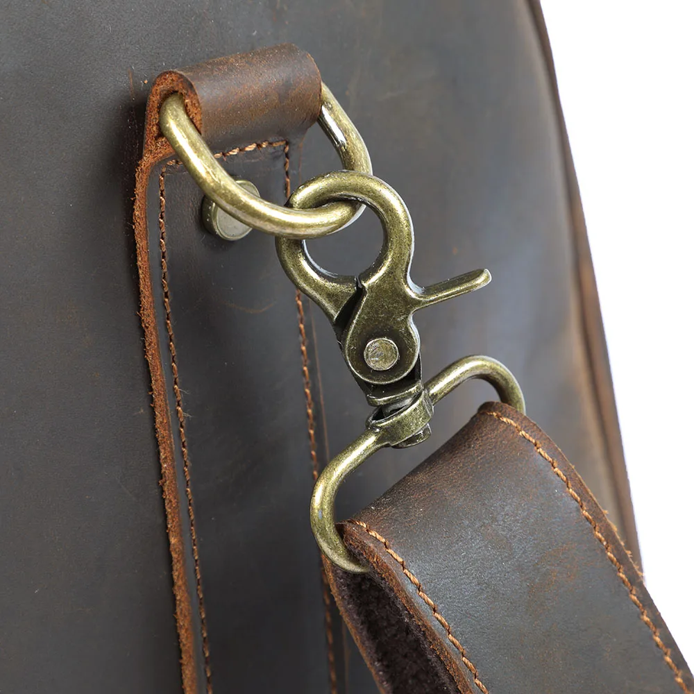 S.WORKER Vintage Vollnarbenleder-Reisetasche Große Kapazität Weekender-Reisetasche für Männer Sporttasche – Detail 15