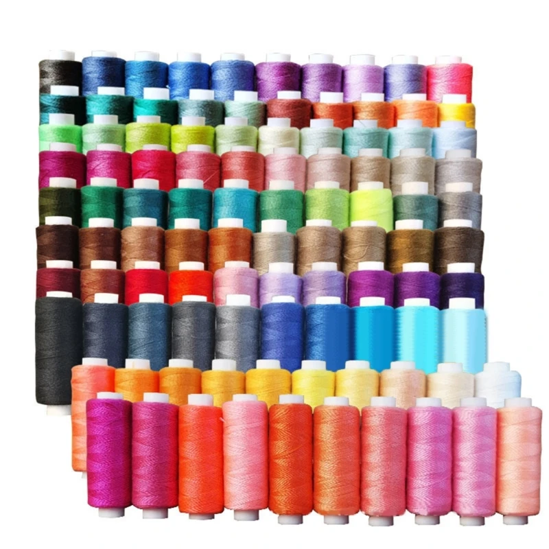 

100 Colors Colorful Polyester Thread Set Sewing Thread Kits Quilting Thread