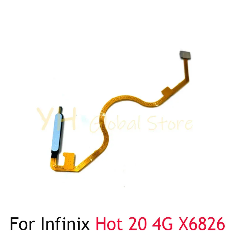 For Infinix Hot 20 4G X6826 / 5G X666B Home Button Fingerprint Touch ID Sensor Flex Cable Repair Parts