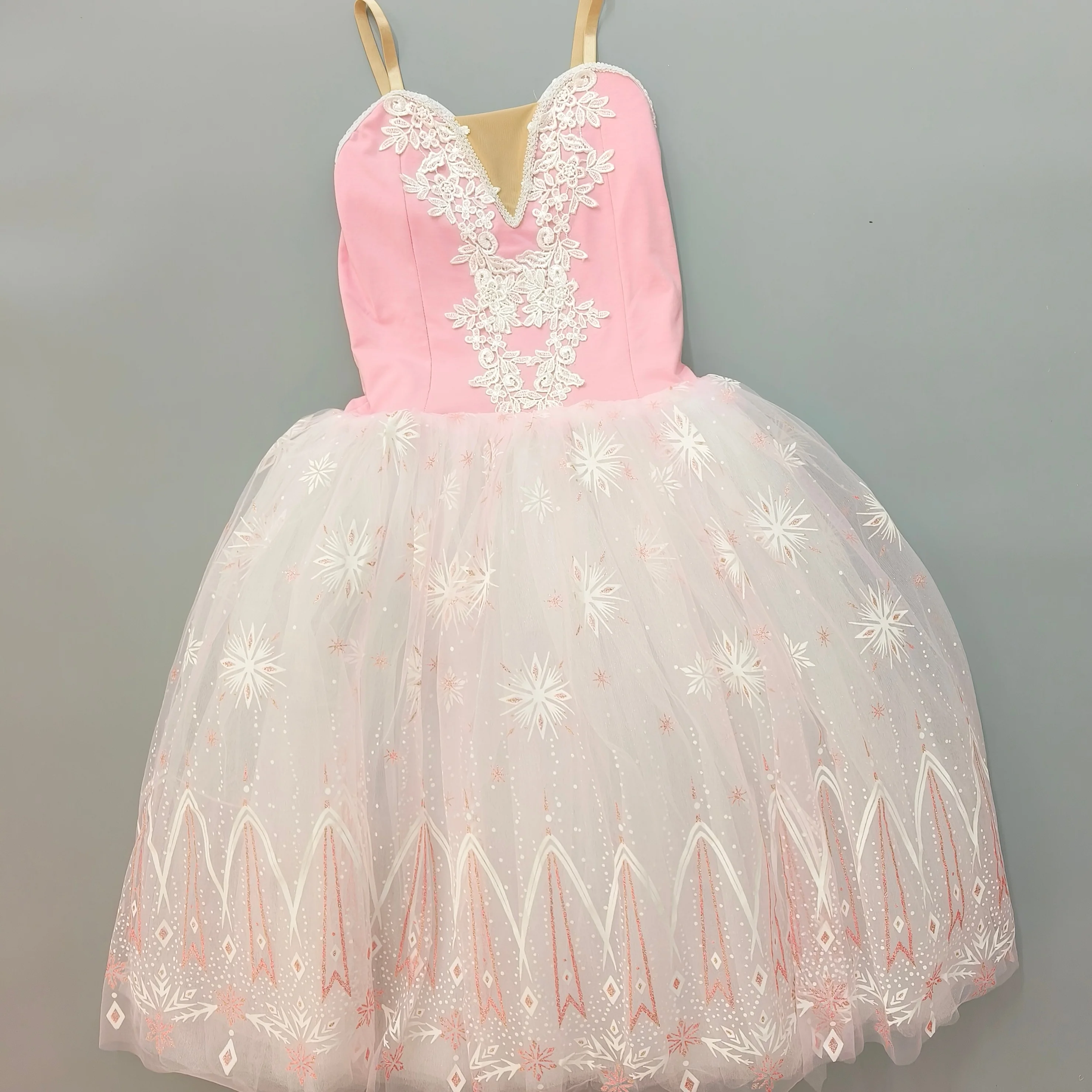 ロマンチックなロングバレエドレス女性大人女の子子供ピンクモダンダンスドレスステージ着用バレエプリンセスドレスバレリーナ