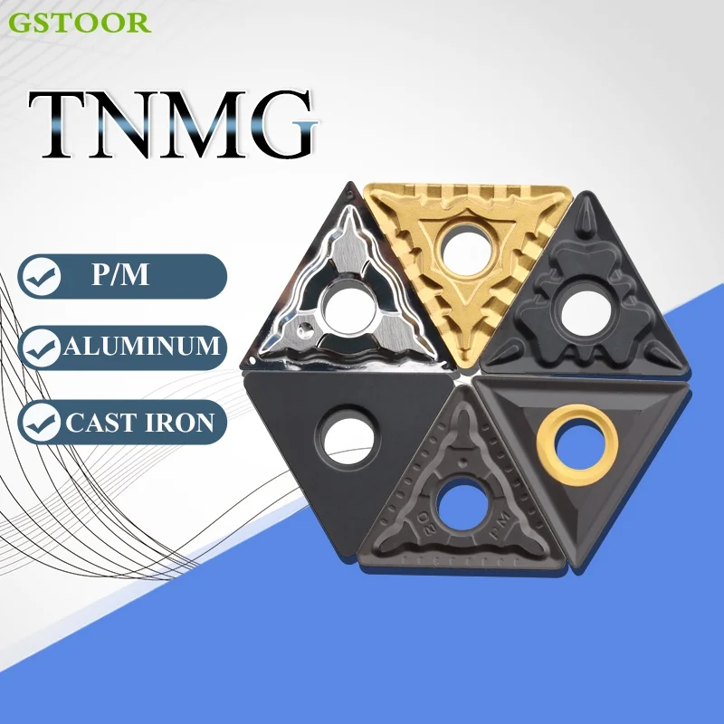 

Твердосплавные вставки TNMG 160402 TNMG160404 TNMG160408 TNMG160412 Внешний токарный станок с ЧПУ Токарные инструменты из твердого сплава для P.M.K.AL