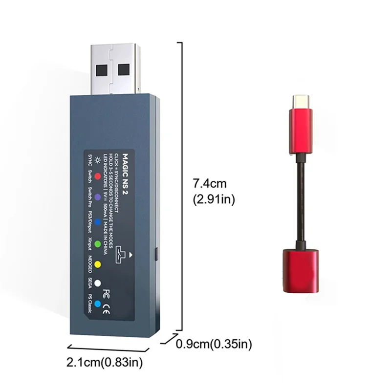 Adattatore USB Magic-NS 2 per PS5/PS4/One S Controller Fighting Stick per NS Switch PC/NEOGEO MINI-A25R