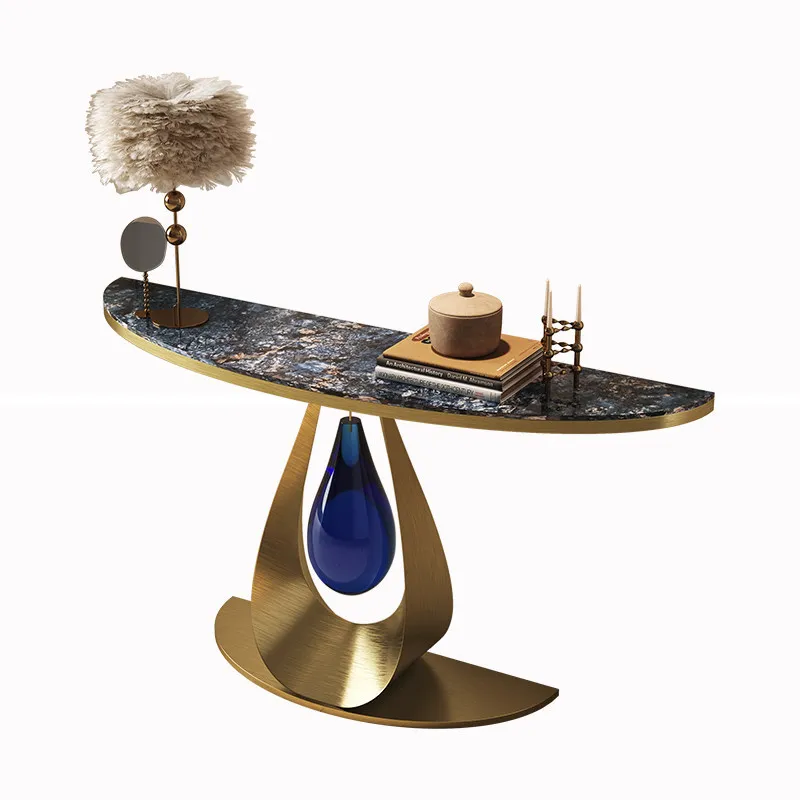 

Villa simple modern entrance table designer entrance table blue enchantress light luxury French wall table