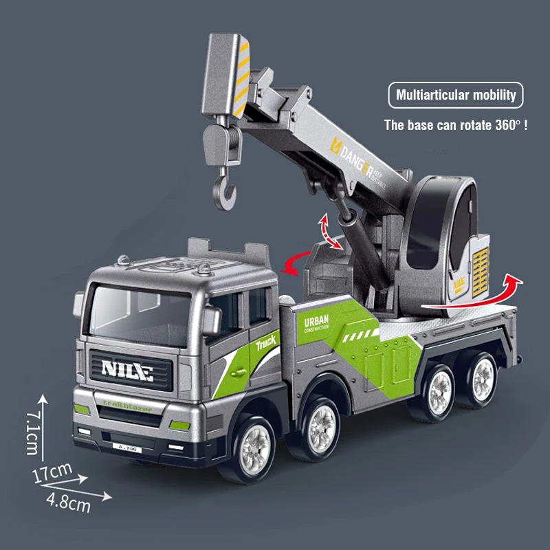 Alloy Diecast Simulation Engineering Car Model Truck Toys Crane Bulldozer Excavator Forklift Vehicles Educational Boys for Boys